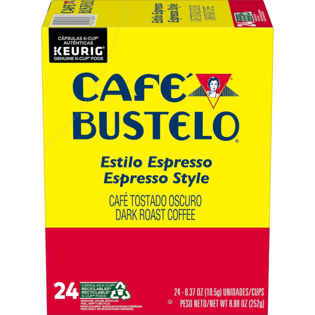Keurig Coffee Pods K-Cups (24 Pods - Cafe Bustelo Espresso Style)