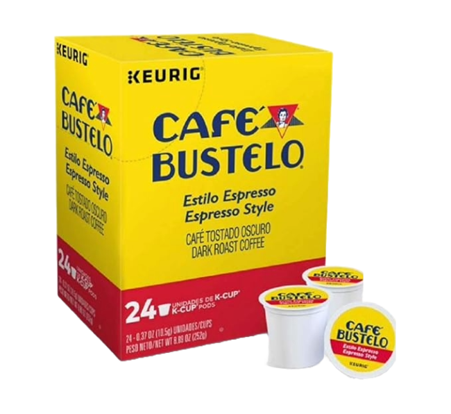Cafe Bustelo Espresso Style – 24 Count Keurig K-Cup Pods | Compatible with All Keurig Brewers | Bold & Rich Flavor